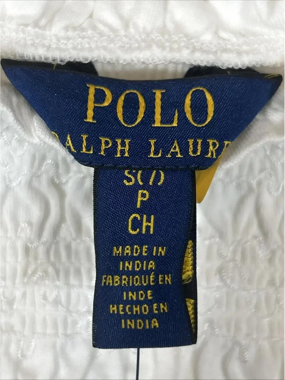 $55 Polo Ralph Lauren Smocked Jersey Peplum Top Big Girls S (7)White Pullover